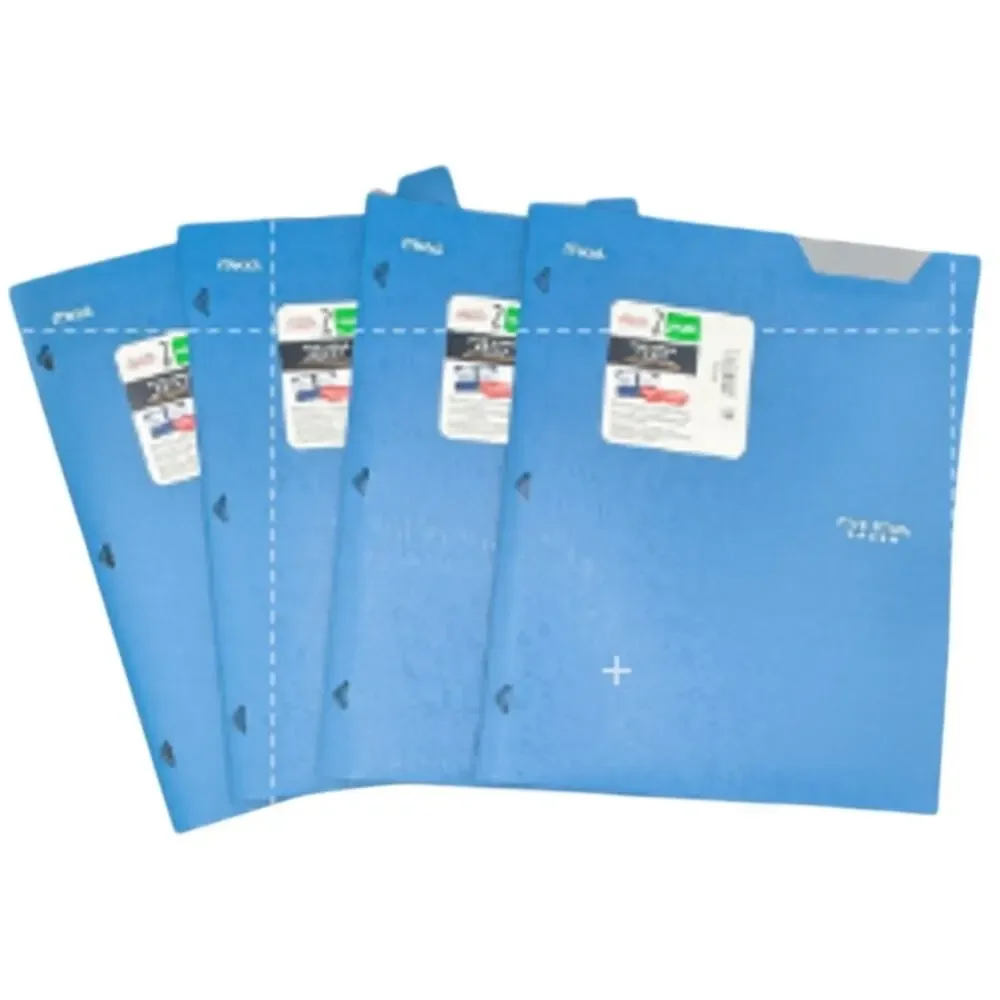 4 Five Star 2-Pocket Folder Stay-Put Folder, 3 Ring Binder. Teal/Blue -FAST SHIP